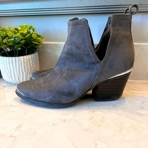 Grey Suede Booties
